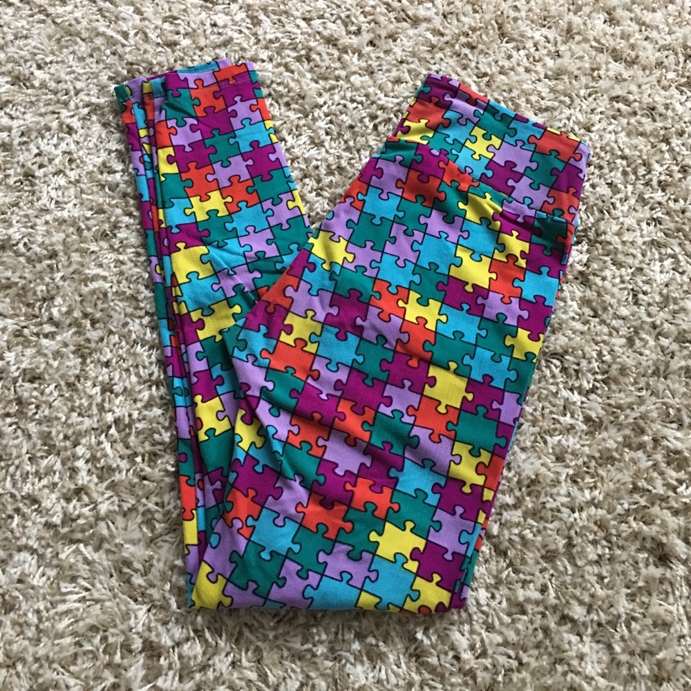 OS LuLaRoe Puzzle Piece Leggings ❤️🧡💛💚💙💜